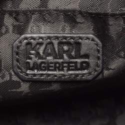 Karl Lagerfeld Black Leather K/Kuilted Camera Bag