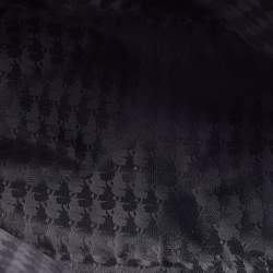 Pre Owned Karl Lagerfeld Black/White Saffiano Leather Logo Boston Bag