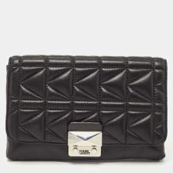 Karl Lagerfeld Black Acrylic Luxury Is A Discipline Box Clutch Karl  Lagerfeld | The Luxury Closet