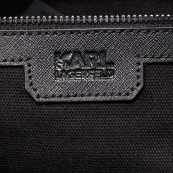 Pre Owned Karl Lagerfeld Black Nylon k/ikonik Duffel Bag
