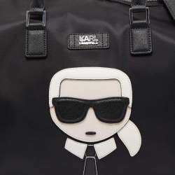 Pre Owned Karl Lagerfeld Black Nylon k/ikonik Duffel Bag