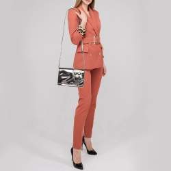 Pre Owned Karl Lagerfeld Metallic Patent and Leather K/IKONIK Shoulder Bag