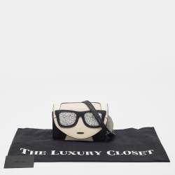 Pre Owned Karl Lagerfeld Multicolor Leather K/Kocktail Karl Crossbody Bag