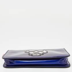Pre Owned Karl Lagerfeld Indigo PVC K/ikonik Zip Pouch