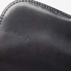 Pre Owned Karl Lagerfeld Black Leather K/Saddle Shoulder Bag