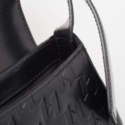 Pre Owned Karl Lagerfeld Black Leather K/Saddle Shoulder Bag