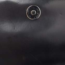 Pre Owned Karl Lagerfeld Black Leather K/Saddle Shoulder Bag