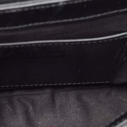 Pre Owned Karl Lagerfeld Black Leather K/Saddle Shoulder Bag