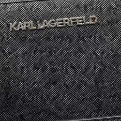 Karl Lagerfeld Black Coated Canvas Maybelle Tote