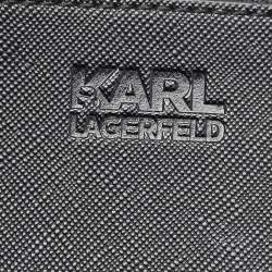 Karl Lagerfeld Black Coated Canvas Maybelle Tote