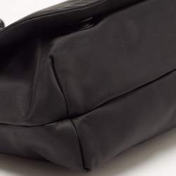 Pre Owned Karl Lagerfeld Black Nylon k/ikonik Chain Clutch