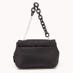 Pre Owned Karl Lagerfeld Black Nylon k/ikonik Chain Clutch
