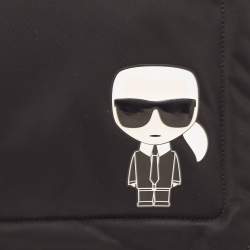 Pre Owned Karl Lagerfeld Black Nylon k/ikonik Chain Clutch