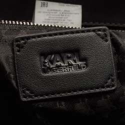Pre Owned Karl Lagerfeld Black Nylon k/ikonik Chain Clutch