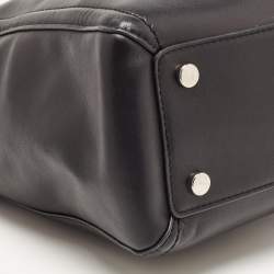 Pre Owned Karl Lagerfeld Black Leather Tote