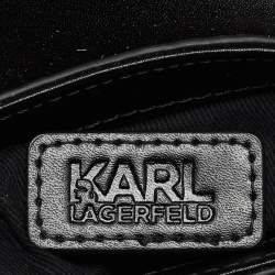 Pre Owned Karl Lagerfeld Multicolor Leather K/Saddle Chain Coin Purse
