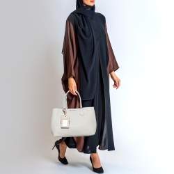 Karl Lagerfeld Grey Textured Leather Tote
