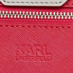 Karl Lagerfeld Grey Textured Leather Tote