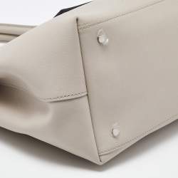 Karl Lagerfeld Grey Textured Leather Tote
