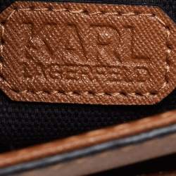 Pre Owned Karl Lagerfeld Brown Leather K/Klassik Shoulder Bag