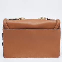 Pre Owned Karl Lagerfeld Brown Leather K/Klassik Shoulder Bag