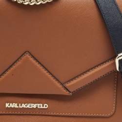 Pre Owned Karl Lagerfeld Brown Leather K/Klassik Shoulder Bag