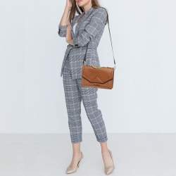 Pre Owned Karl Lagerfeld Brown Leather K/Klassik Shoulder Bag