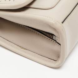 Karl Lagerfeld Beige Quilted Studded Leather Shoulder Bag