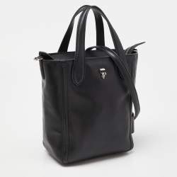 Karl Lagerfeld Black Leather Tote