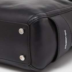 Karl Lagerfeld Black Leather Tote