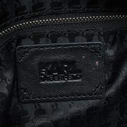 Karl Lagerfeld Black Leather Tote