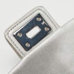 Pre Owned Karl Lagerfeld Lavender Tweed Agyness Shoulder Bag