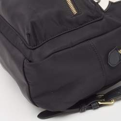 Karl Lagerfeld Black Nylon and Leather Amour Backpack