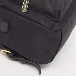 Karl Lagerfeld Black Nylon and Leather Amour Backpack