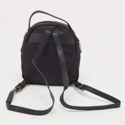 Karl Lagerfeld Black Nylon and Leather Amour Backpack