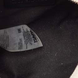 Pre Owned Karl Lagerfeld Black Laser Cut Leather K/Seven Shoulder Bag