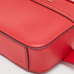Pre Owned Karl Lagerfeld Red Leather Camera Waist Belt Bag