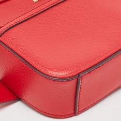 Pre Owned Karl Lagerfeld Red Leather Camera Waist Belt Bag