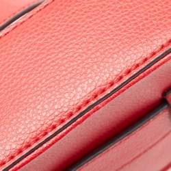 Pre Owned Karl Lagerfeld Red Leather Camera Waist Belt Bag