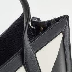 Karl Lagerfeld Black/White Faux Leather Nouveau Tote