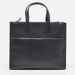 Karl Lagerfeld Black/White Faux Leather Nouveau Tote
