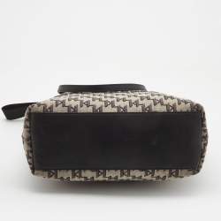 Karl Lagerfeld Black/Grey Jacquard Canvas and Leather K/Monogram Tote
