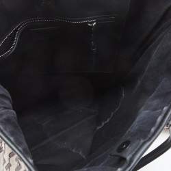 Karl Lagerfeld Black/Grey Jacquard Canvas and Leather K/Monogram Tote