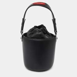 Pre Owned Karl Lagerfeld Black K/Charms Leather Bucket Bag