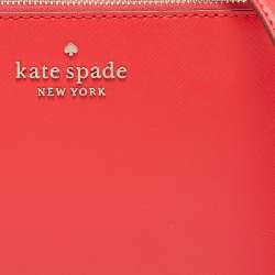 Pre Owned Kate Spade Red Leather Small Zip Stacy Crossbody Bag