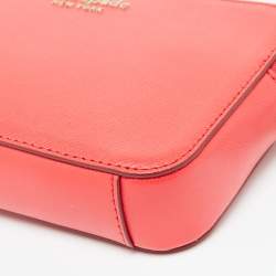 Pre Owned Kate Spade Red Leather Small Zip Stacy Crossbody Bag