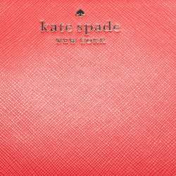 Pre Owned Kate Spade Red Leather Small Zip Stacy Crossbody Bag