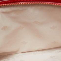 Pre Owned Kate Spade Red Leather Small Zip Stacy Crossbody Bag