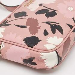 Pre Owned Kate Spade Old Rose Leather Briar Lane Gala Floral Kendall Crossbody Bag