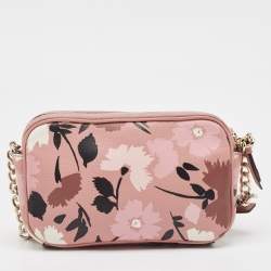 Pre Owned Kate Spade Old Rose Leather Briar Lane Gala Floral Kendall Crossbody Bag